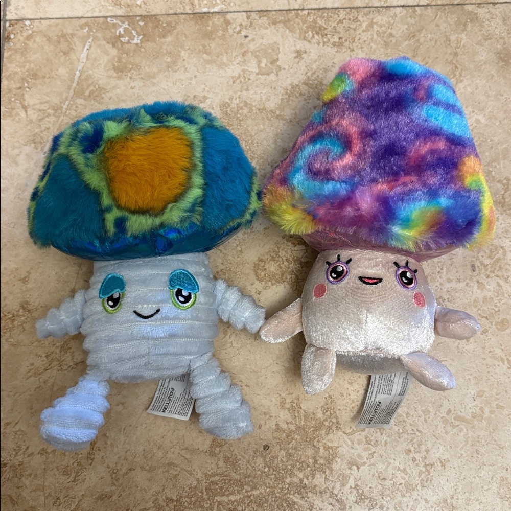 Livin on the Veg Colorful Plush Mushroom SET